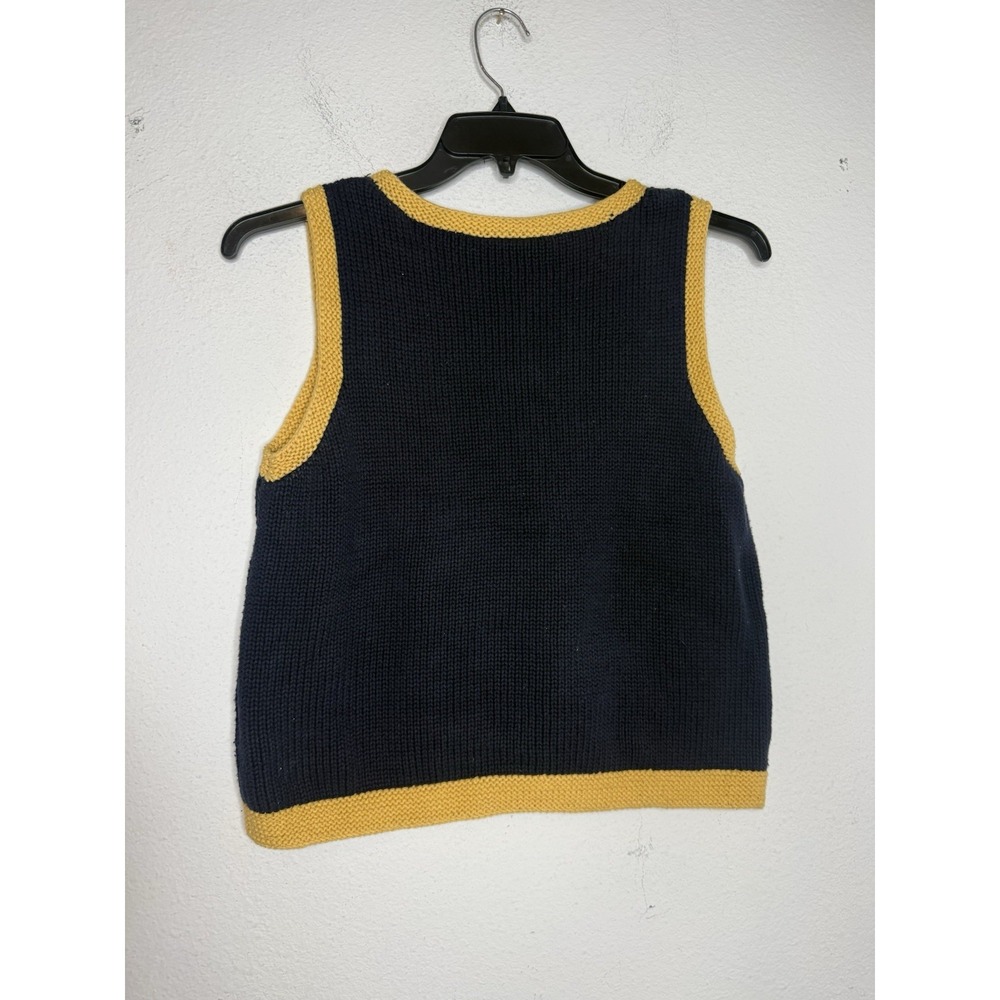 Vintage 90s Liz Claiborne Liz Sport Sunflower Sweater Vest M Cottagecore Floral - Picture 5 of 7